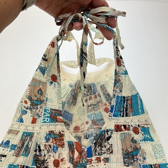 Urban Outfitters Brunching Lace Trim Romper Size Small Gauzy Lightweight Loose - Picture 13 of 16